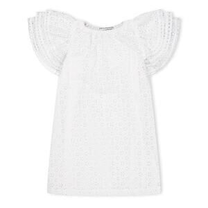 Philosophy Di Lorenzo Serafini Girl white short Sleeve Ruffled eyelet dress 12